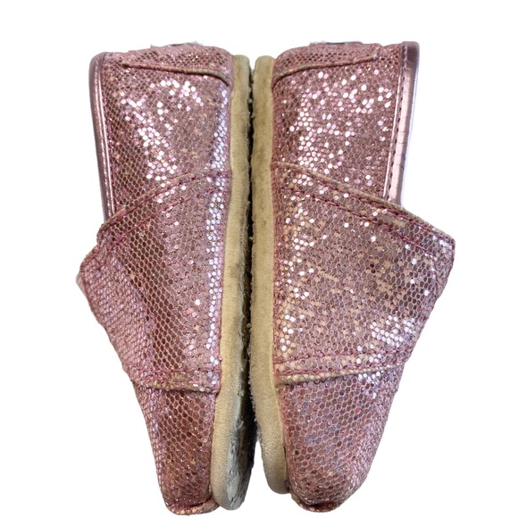 Toms ❤︎ Tiny Glitter Classic Walker Slip On Shoe Sneaker Baby Walker ❤︎ Pink - Picture 7 of 11